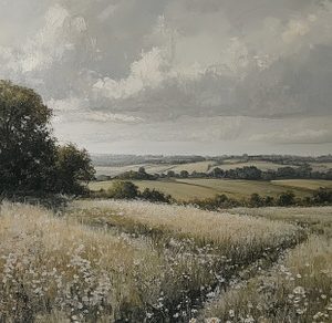 Classical meadow landscape