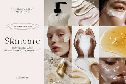 100 Skincare Stock Images Bundle