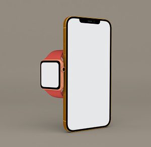 Iphone & apple watch featuring phone, mock-up, and mockups