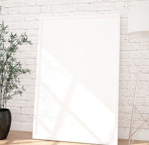 Vertical Poster Mock Up in Interior