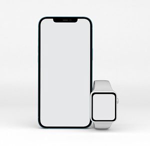 Iphone & apple watch featuring phone, mock-up, and mockups