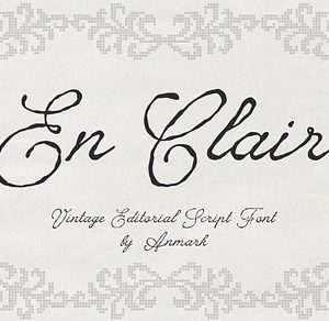En Clair Vintage Rough Script Font