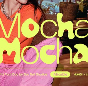 Mocha Bubble+Sans Font Duo