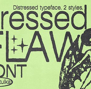 Pressed Flaws Textured Typeface