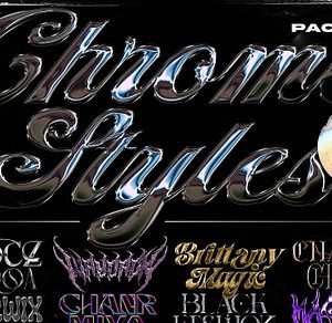 Chrome Text and Logo Styles Vol.8