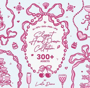 Elegant Hand Drawn Frames & Clip Art