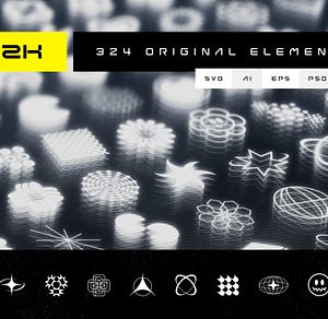 324 Abstract Shapes Set