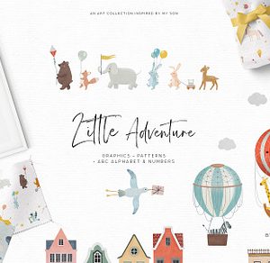 Little Adventure. Clipart & Patterns