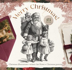 Merry Christmas! Vintage winter set