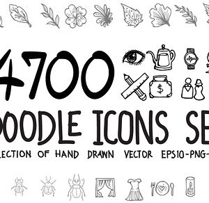4700 Hand Drawn doodle Icons