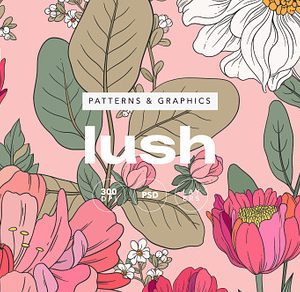 Lush Botanical Pattern and Graphics