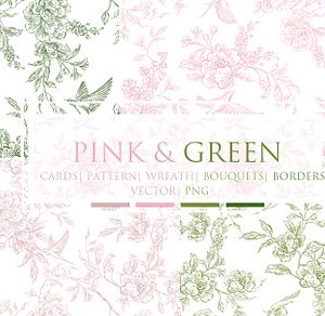 Graphic Pink&Green Wedding Collectio