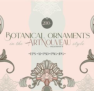 Botanical ornaments Art Nouveau