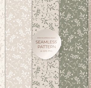 Delicate neutral seamless pattern