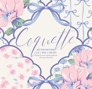 Coquette | Vector flower patterns