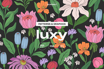 Luxy Floral Pattern and Graphics