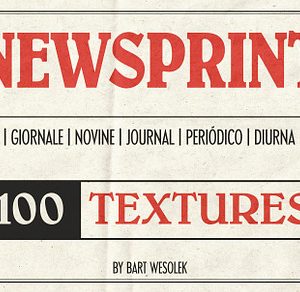 100 Newsprint Paper Textures