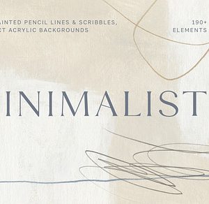 Minimalist Pencil Line & Backgrounds