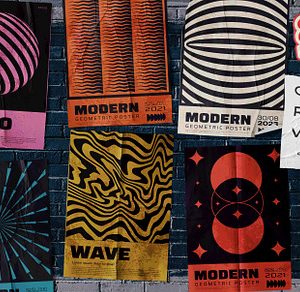 80 MODERN GEOMETRIC VECTOR POSTERS
