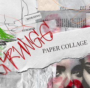 Grunge Paper Collage & Scribbles