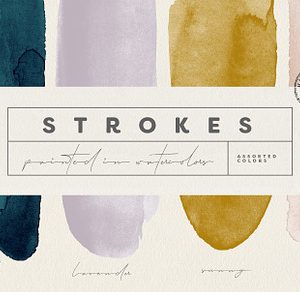 Brush Strokes in 17 Modern Colors