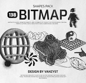138 Bitmap Vector Shapes Pack