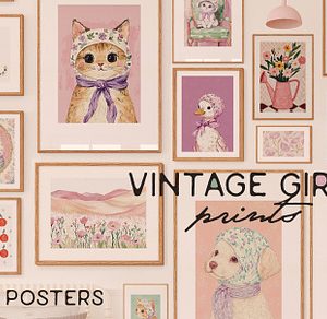 100 Vintage Girly Prints