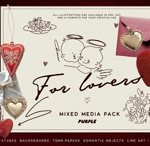 For Lovers – Mixed Media Collage Kit