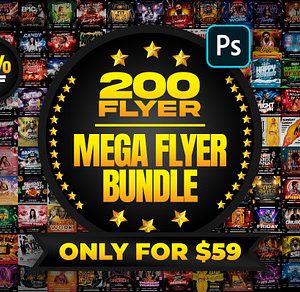 200 Night Club Party Flyer Bundle