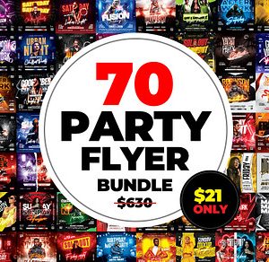 70 Night Club Party Flyer Bundle