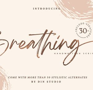 Breathing - Beautiful Brush Font
