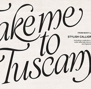 Take Me To Tuscany Typeface