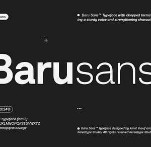 Baru Sans Geometric Font Family