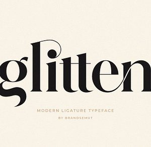 Glitten || Ligature Serif Font
