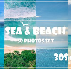 Sea and beach photoset. 50 photos